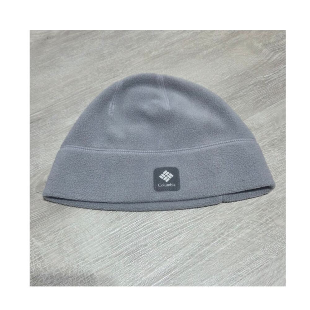 Columbia Gray Fleece Unisex Beanie Hat Size S/M Outdoors Cabincore
